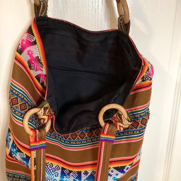 Peruvian Hippie Style Shoulder Bag Colorful Boho Bohemian Y2K - Picture 6 of 7